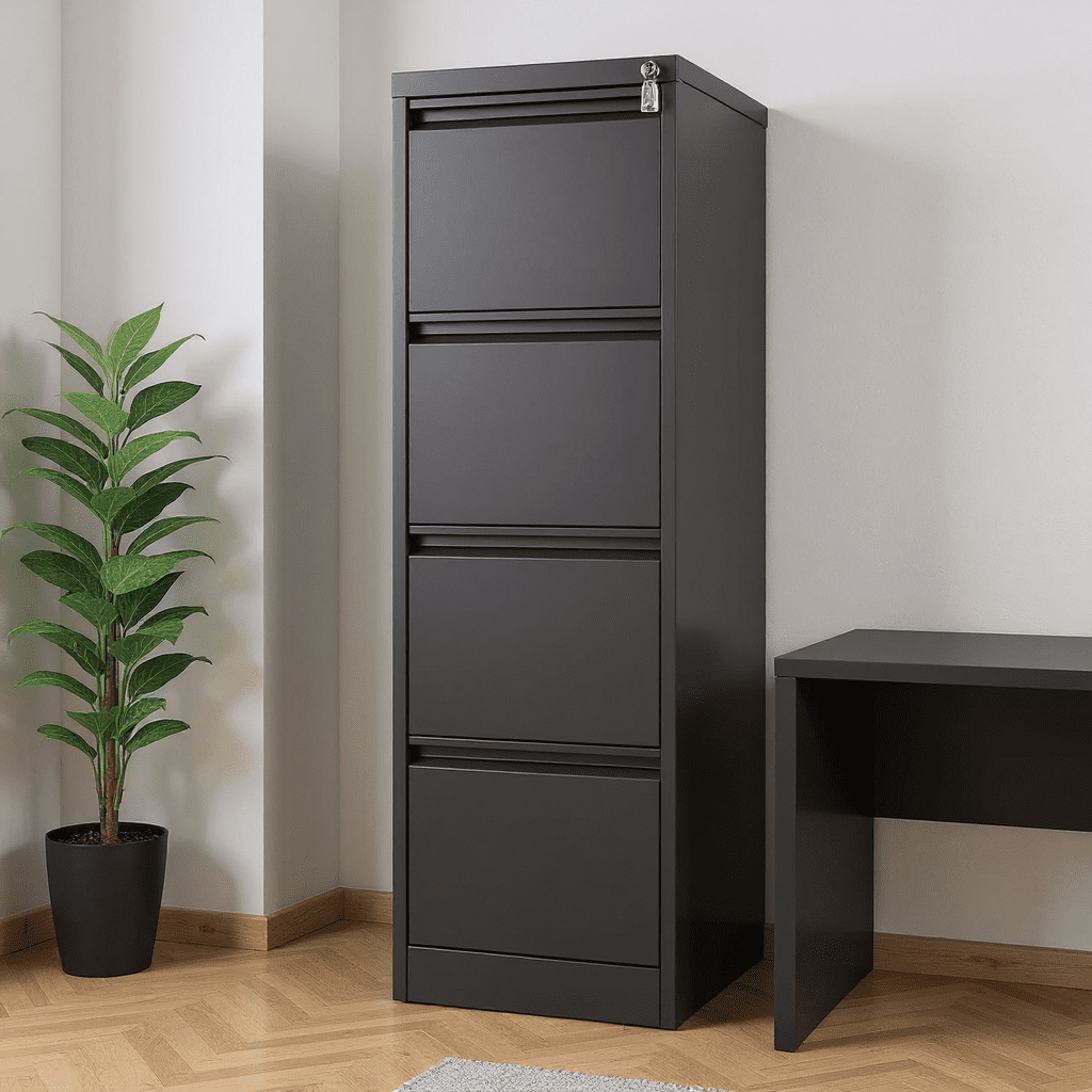 4 Drawer File Cabinet, Metal Storage Cabinet for Home Office, Steel Storage Drawer Hanging Letter /Legal/f4/a4 Files