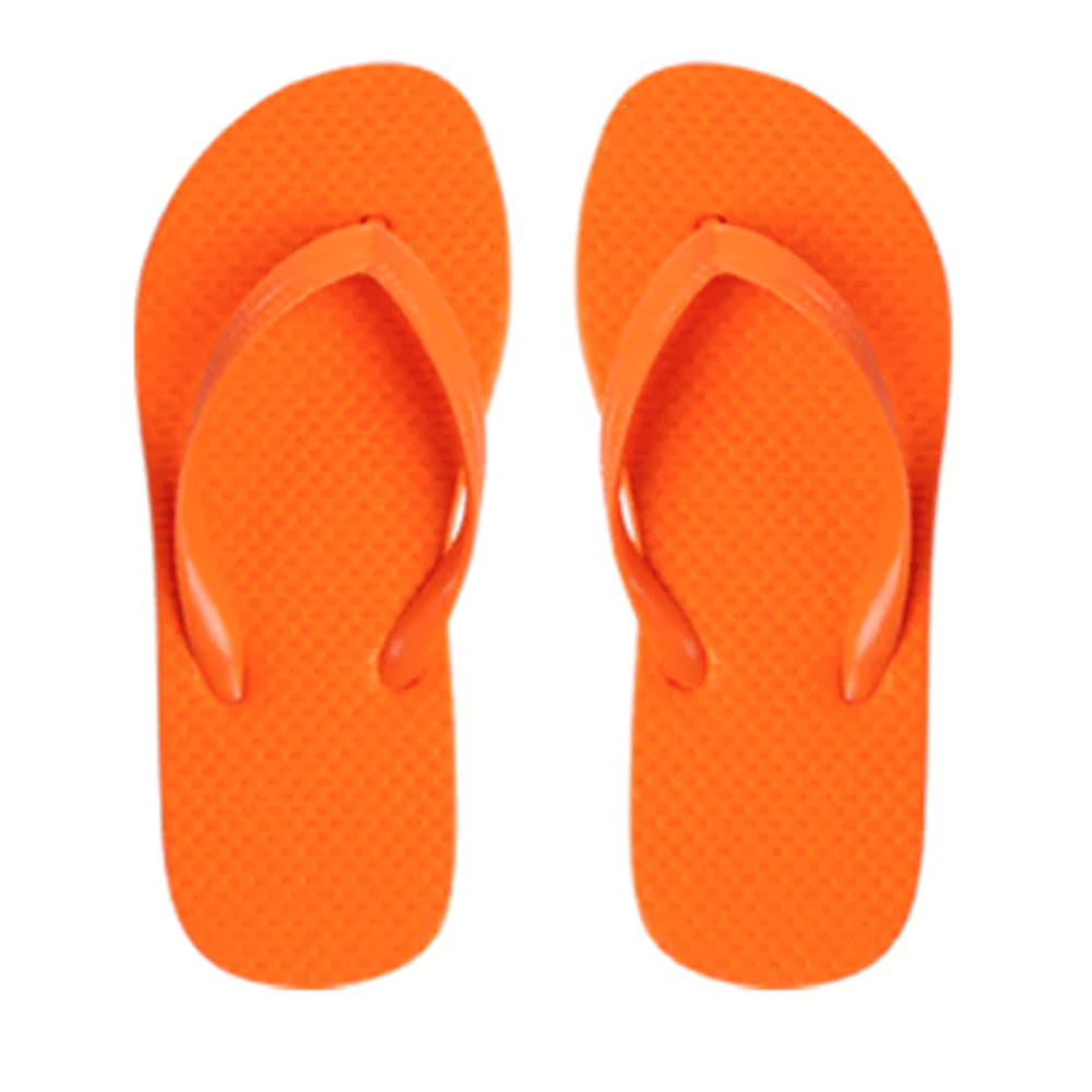 Basics - Basics Kids Solid Color Flip Flop Sandals (Orange Tiger) (L 9 ...