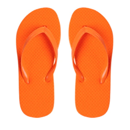 

Basics Kids Solid Color Flip Flop Sandals (Orange Tiger) (10-11)