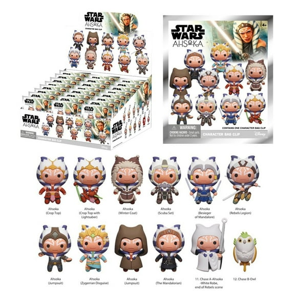 Star Wars 3D Figural Foam Bag Clip Ahsoka Mystery Pack (1 RANDOM Figure)