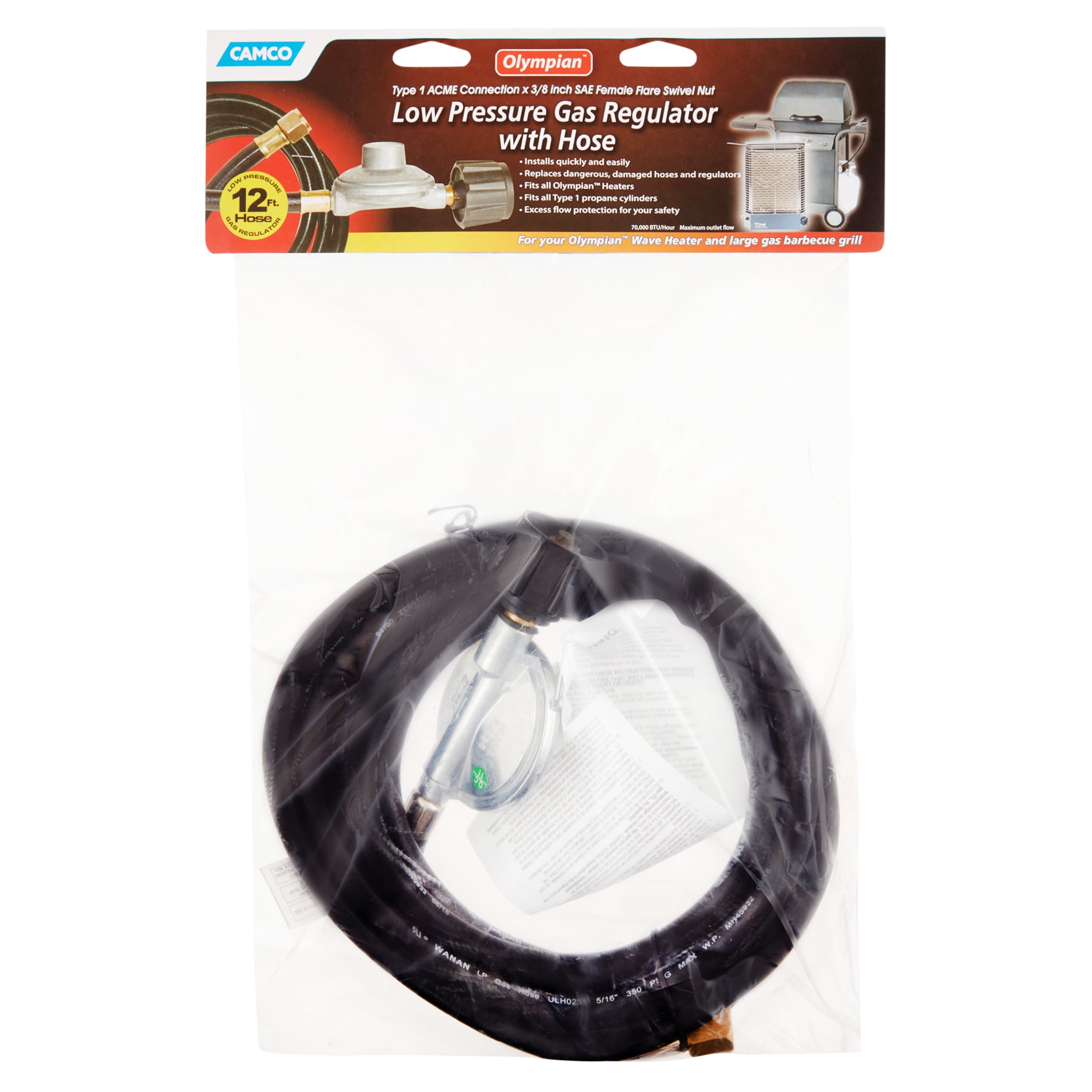 Camco 12-Foot Low Pressure Reg and Hose (57721)