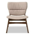 thumbnail image 2 of Baxton Studio Benito Mid-Century Modern Transitional Beige Fabric Upholstered and Walnut Brown Finished Wood Accent, 2 of 7