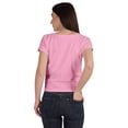 thumbnail image 4 of Inkmeso Summer Twist Front Knot Crop Top For Women With Short Sleeves Tee Shirts, 4 of 8