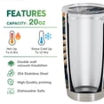 thumbnail image 4 of Vaso Oasisdream de acero inoxidable de 600 ml con estampado de lobos, 4 of 6