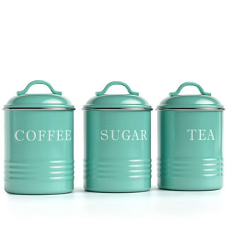 Turquoise Vintage Ceramic Kitchen Flour Canister, Cookie Jar with Star –  MyGift