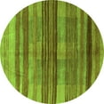 thumbnail image 1 of Ahgly Company Indoor Round Abstract Green Contemporary Area Rugs, 3' Round, 1 of 1