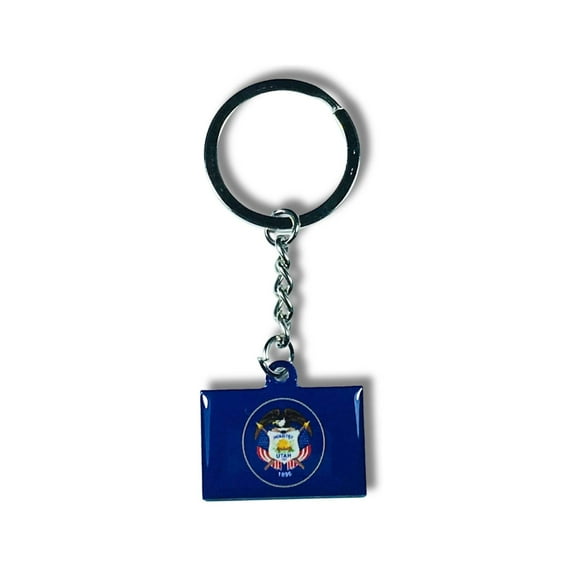 Metal Keychain - State Flag Utah - USA | Everyday Carry Accessory, Travel Souvenir Gift, Collectible Keepsake