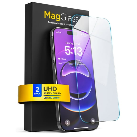 MagGlass for iPhone 17 Pro Screen Protector, (6.3") Toughened Tempered Glass with Easy-installation Applicator (2-Pack)