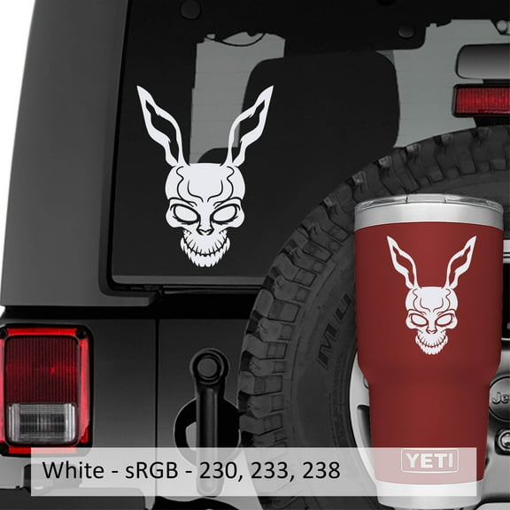 Collectible Decals Donnie Darko Inspired Frank the Bunny Vinyl Decal