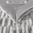 thumbnail image 6 of WDCOZY Ruched Faux Fur Throw Blanket,Bubble Plush Blanket with Soft Fleece Backing, Cozy Decorative Blanket for Couch, Sofa and Bed,Gray, 60" x 80", 6 of 9