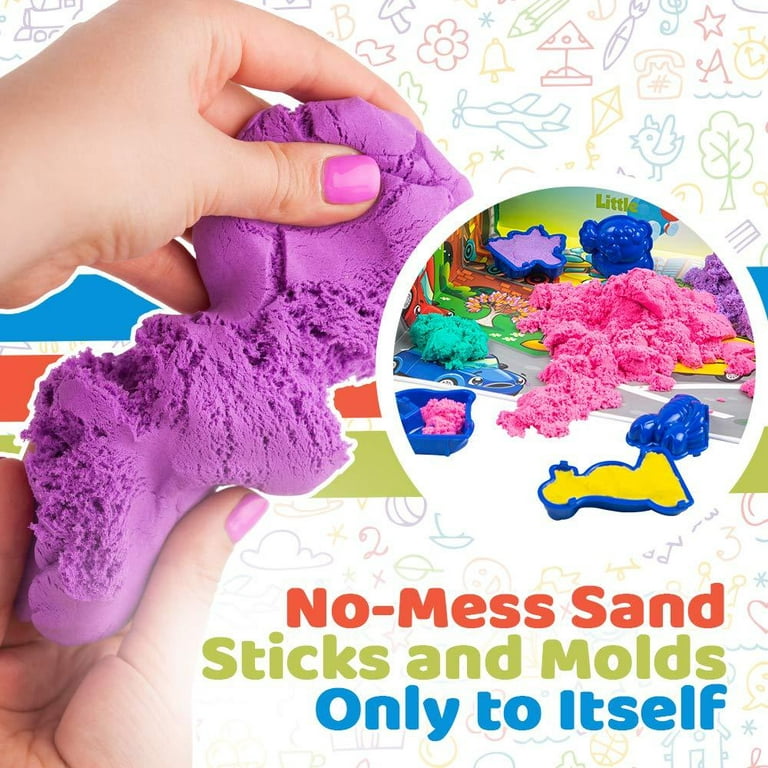 LITTLE CHUBBY ONE 8 Color Kids Play Sand Set - 5 Lbs of Sand