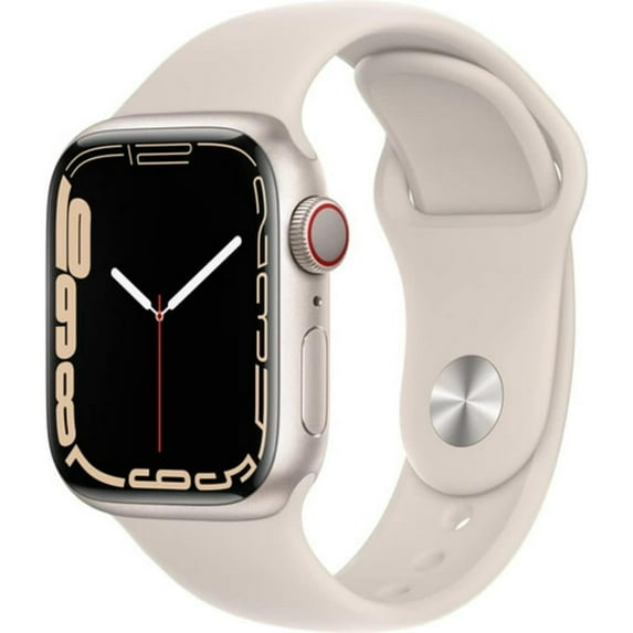 Restored Apple Watch Series 7 41mm GPS Starlight Aluminum Case - Starlight Sport Band (Refurbished)