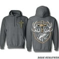 thumbnail image 3 of Camo Cross Hoodie – Hunting Fishing Faith Graphic Sweatshirt – Christian Outdoor Lifestyle Hoodie with Antlers and Fish Design for Men Women, 3 of 6