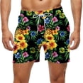 thumbnail image 2 of Lightening Sale QATAINLAV Men's Summer Tropical Swim Trunks Big and Tall Casual Board Shorts Vacation Quick Dry Drawstring Elastic Waist Beach Shorts with Pockets Multicolor XL, 2 of 7