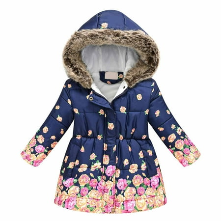 

Winter Savings Clearance! Dezsed 2022 Winter Print Jacket For Girls Hooded Warm Children Girls Winter Coat 5-12 Years Kids Teenage Cotton Children Outerwear With Zipper