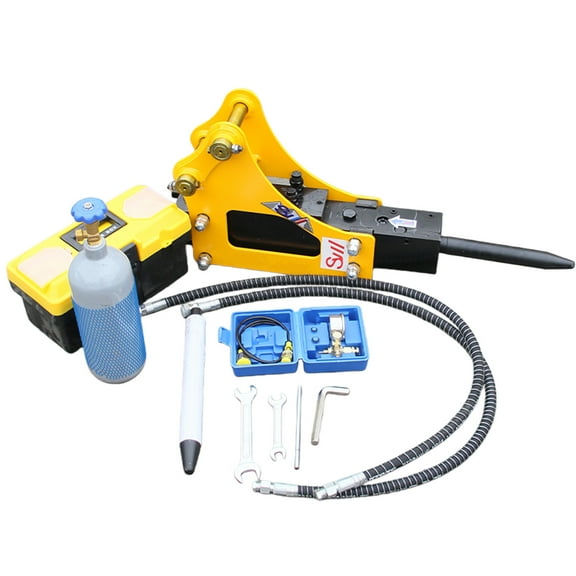 DigMaster for 1.8 Ton Mini Excavator Attachment Hydraulic Breaker Efficient Crushing 180 High Impact Force Suitable for Rock and Concrete Demolition