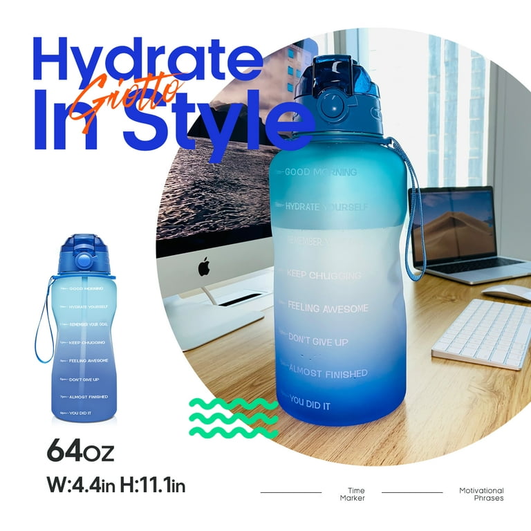 Large Motivational Water Bottle with Time Marker, Leakproof & BPA Free Half  Gallon/1 Gallon Big Water Bottle with Straw & Handle Tritan Frosted Water  Jug - China Sports Kettle and Drinkware price