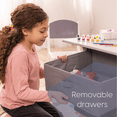 thumbnail image 4 of Milliard Kids Table and Chair Set Wood with Storage Shelves with Modern Gray Colors, 4 of 6