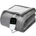 thumbnail image 4 of Electric Blanket Flannel Blanket Mattress Winter Machine Washable Double Layer Temperature Control Warmer Heated Throw Blanket, 4 of 5