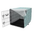 thumbnail image 3 of Floral Dog Crate Cover, Daisy Blooms Doodle Classic Retro Style Repeating Pattern Leaves Chamomiles, Easy to Use Pet Kennel Cover Small Dogs Puppies Kittens, 7 Sizes, Pale Blue Off White, by Ambesonne, 3 of 6