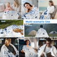 thumbnail image 5 of Blue Floral Spring Cooling Blanket, Lightweight Breathable Summer Throw Blanket with Double Sided Cold Effect, Summer Botanical Pastoral Picnic Beach Blankets Bed Sheet for Hot Sleepers 40"x60", 5 of 8