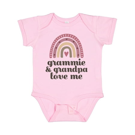 

Inktastic Grammie and Grandpa Love Me Rainbow Gift Baby Girl Bodysuit