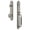 Satin Nickel, variant on Grandeur Arccgrwin_Esetd_Na Arc Solid Brass Rose Dummy Full Plate "C" Grip Handleset -