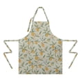 thumbnail image 2 of Yellow Lemon Fruit Leaves Beige Pattern Apron-Garden Aprons for Women with Pockets-Cotton Linen Waterproof Kitchen Cooking Gardening Aprons Adjustable for Kitchen,Cooking,BBQ and Salon 33x27 Inch, 2 of 7