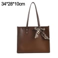 thumbnail image 2 of Bolso para mujer Bolso de mano de moda Bolsos de hombro Bolsos de mano con asa superior con bolsillo externomarrón, 2 of 6