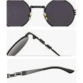 thumbnail image 5 of Vintage Retro Gothic Steampunk Mirror Sunglasses Gold And Black Sun Glasses Vintage Round Circle Men, 5 of 6