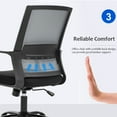 thumbnail image 3 of YRLLENSDAN Mesh Office Chairs, Home Office Desk Chairs With Wheels & Arms Pc Chair Rolling Chair Study Chair Computer Chairs For Adults, Grey, 3 of 8