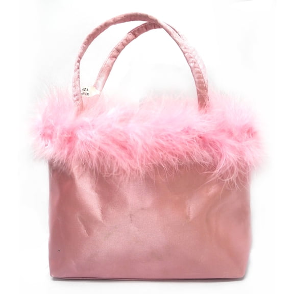 Dimple Easter Toys, Pink Satin Marabou Hand Bag (Single)