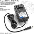 thumbnail image 3 of ANTOBLE Cable de alimentación adaptador para tocadiscos portátil Crosley Cruiser CR8005A CR8005A-BK CR8005A-TU CR8005C CR89 CR221 reemplaza RHD35-0900400 cargador de CA clase 2 fuente de alimentación, 3 of 5