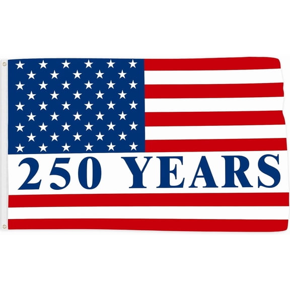 Probsin 250 Anniversary Flag 3x5 Ft USA American 250 Years Star Stripe 250th Anniversary Patriotic Yard Signs Party Supplies Hanging Decor for Room House Welcome Photo Backdrop with Brass Grommets