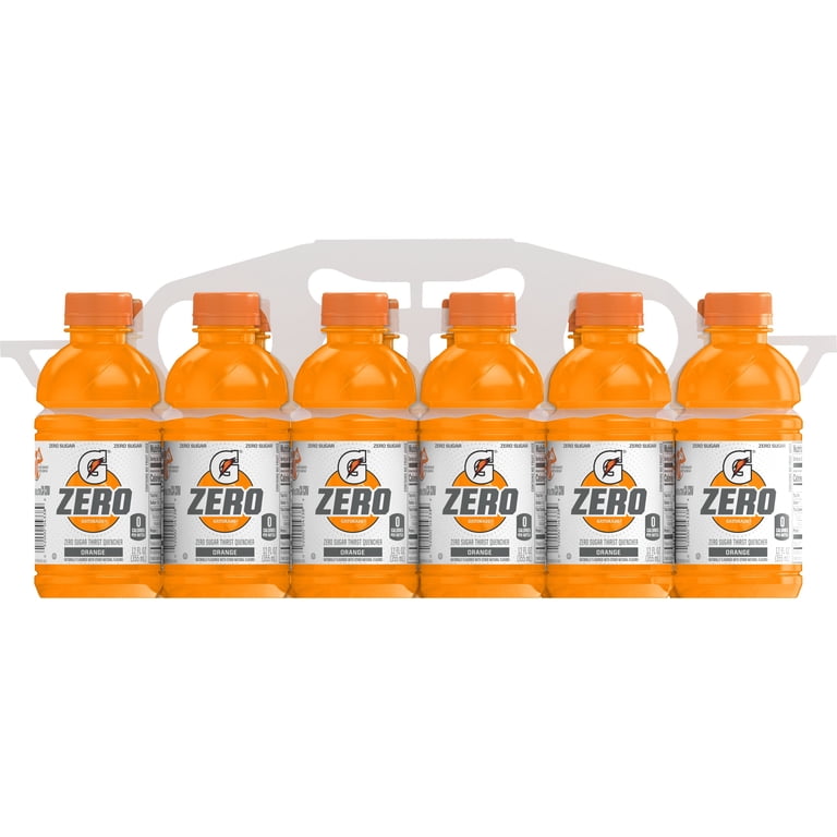 Gatorade Zero Sugar Electrolyte Sports Drink, Orange, 12 fl oz, 12 Pack photo 2