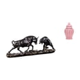 thumbnail image 1 of Escultura de china moderna y jarrón de porcelana con tapa para escritorio, regalo de cumpleaños, arreglo floral, decoración de fiesta., 1 of 8