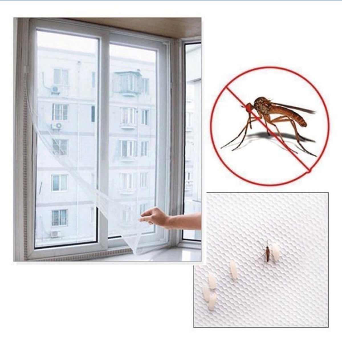 Mesh Window Door Magic Curtain Snap Fly Bug Insect Mosquito Screen Net 