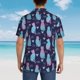 thumbnail image 4 of Balery Silhouette Cats Camisas hawaianas de manga corta para hombre, camisas playeras de corte holgado, camisas de vacaciones con botones,Large, 4 of 7