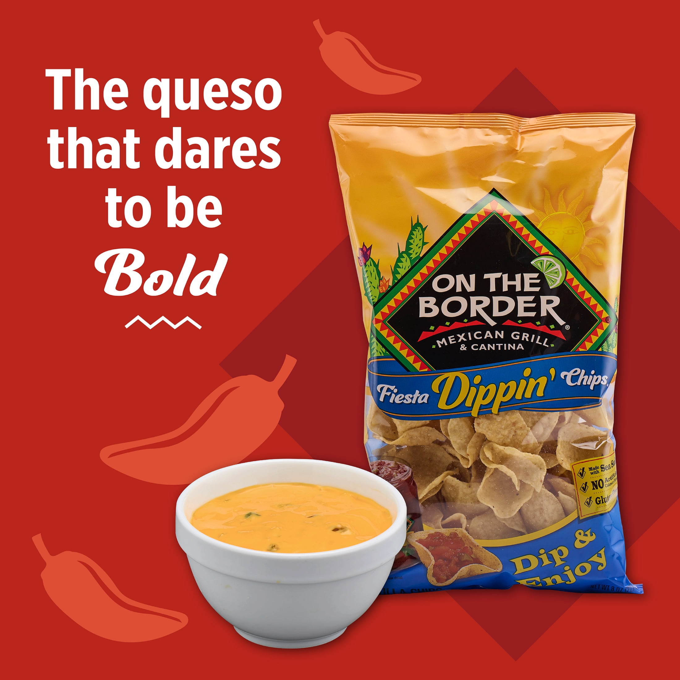 (3 pack) On The Border Spicy Jalapeno Queso, 15.25 oz Jar