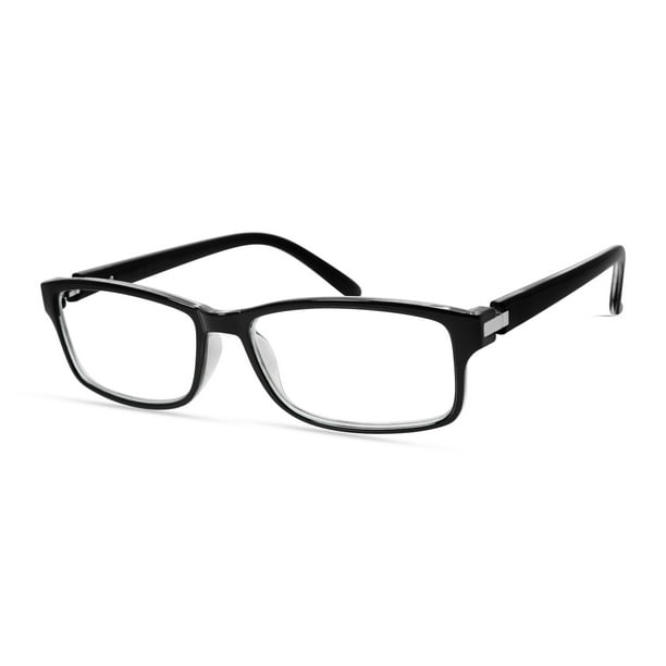 M Readers Fraizer Black +2.00 Scratch Resistant Reading Glasses with
