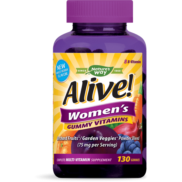 Alive! Women's Gummy Multivitamin, with Orchard Fruits & Garden Veggies