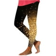 thumbnail image 2 of QATAINLAV Mother's Day Gifts Women's Sequin Printed Leggings Fashion Glitter Sparkle Print New Years Pants Casual High Waist Compression Tummy Control Yoga Tights Multicolor L, 2 of 7