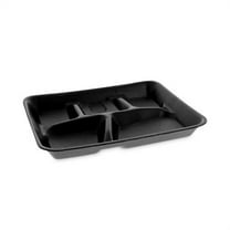 Pactiv Lightweight Disposable Foodservice Trays, Foam Black, 8.25 x 10.25 x 1 inches, 15 Pack