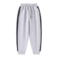 thumbnail image 4 of 7-8 Years Boys Pants Casual Trousers Boy Fleece Trousers Casual Pants Cargo Jogger Pants with Pockets Light Gray Pants, 4 of 7