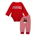 thumbnail image 2 of Otqutp Toddler Baby Boys Girls Pajamas Christmas Deer Romper Striped Pants Outfits Clothes Set for 1 to 7 Years, 2 of 8