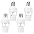 thumbnail image 1 of 4 Pcs Motion Sensor Light Socket, Smart Screw in Light Bulb Outlet Compatible with E26/E27, Motion Activated Bulb Holder Adapter Automatic Control for Basement Storage Room Garage, 1 of 4