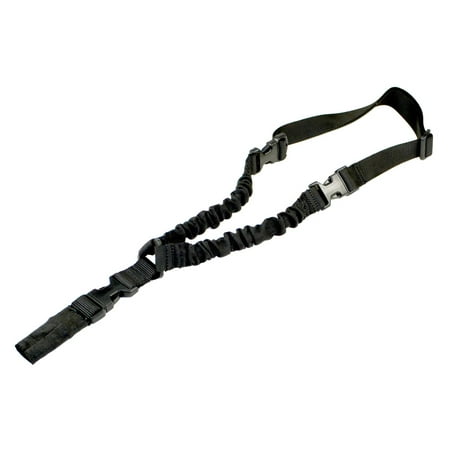 - Sniper 1 Single Point Adjustable Bungee Tactical Rifle Bungee Sling Strap - Nylon - Black