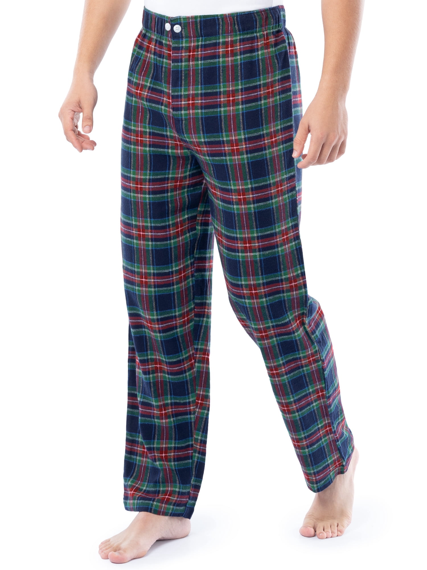Fruit of the Loom Men's Flannel Top and Bottom Pajama Set, Sizes S-5XL