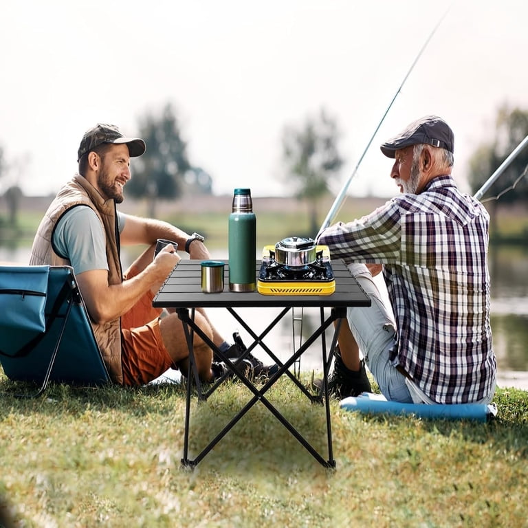 backpack folding mini metal table Outplea Small Camping Table, Low Portable Beach Tables, Green No matter you are a camper small folding table - Georgia