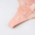 thumbnail image 5 of Women's&nbsp;Lace&nbsp;Unlined&nbsp;Balconette&nbsp;Demi-Cup&nbsp;Underwire&nbsp;Sheer&nbsp;Bra and Sexy See Through Thong, 5 of 5